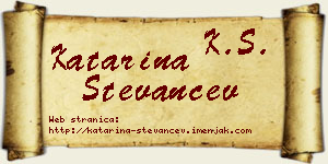 Katarina Stevančev vizit kartica